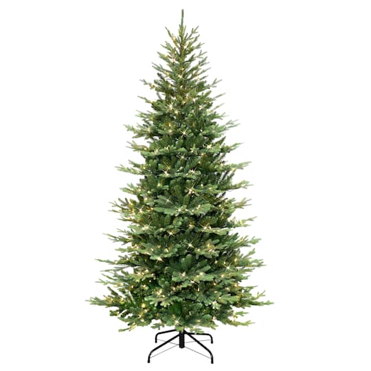 7.5ft. Pre-Lit Balsam Fir Artificial Christmas Tree, Clear LED Lights